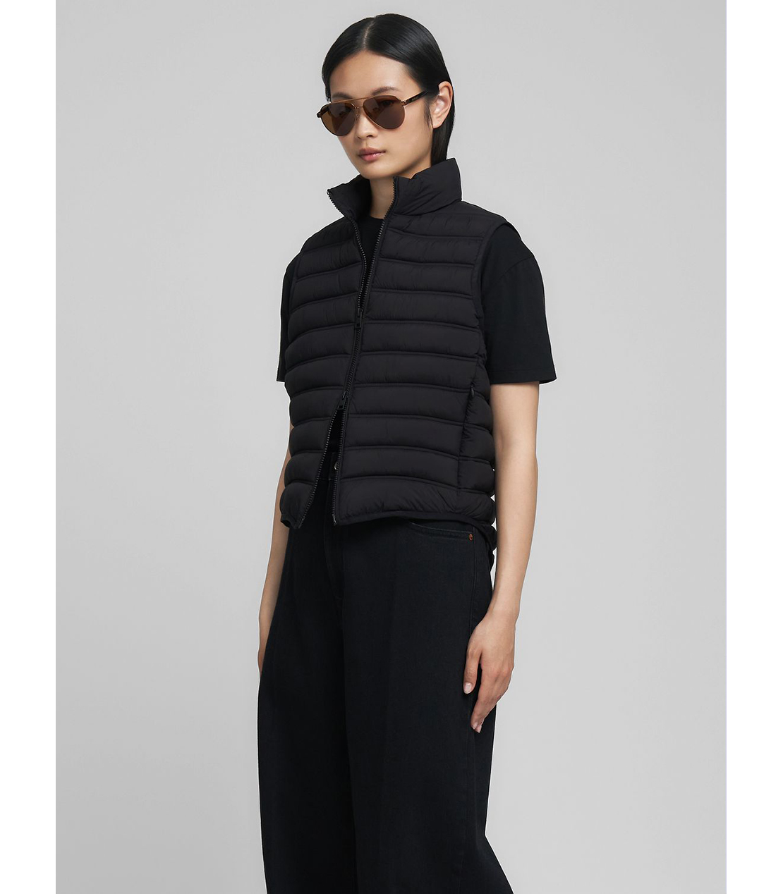 レギュラーフィット・パデッドベスト 詳細画像 ブラック 4